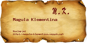 Magula Klementina névjegykártya